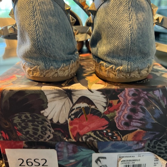 Authentic Valentino Garavani Denim Butterfly Espadrille - Picture 8 of 12